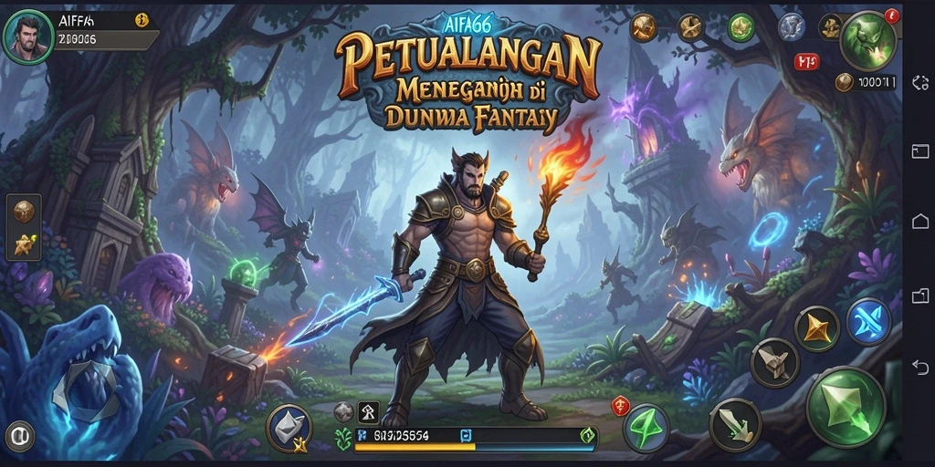 Tampilan gameplay AIFA66 yang epik dengan petualangan menantang.