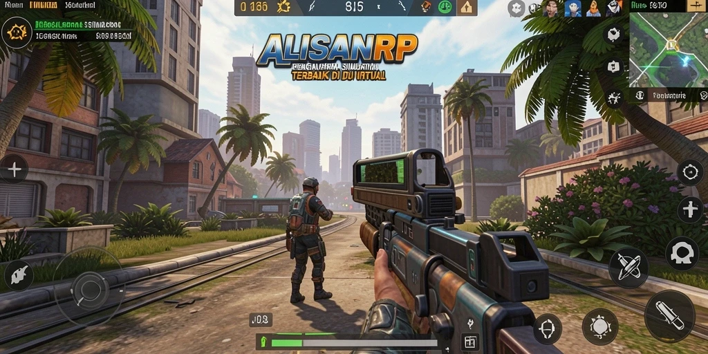 Tampilan gameplay seru di dunia virtual ALISANRP.