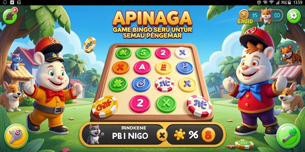Tampilan gameplay Bingo yang seru dan mengasyikkan di APINAGA.