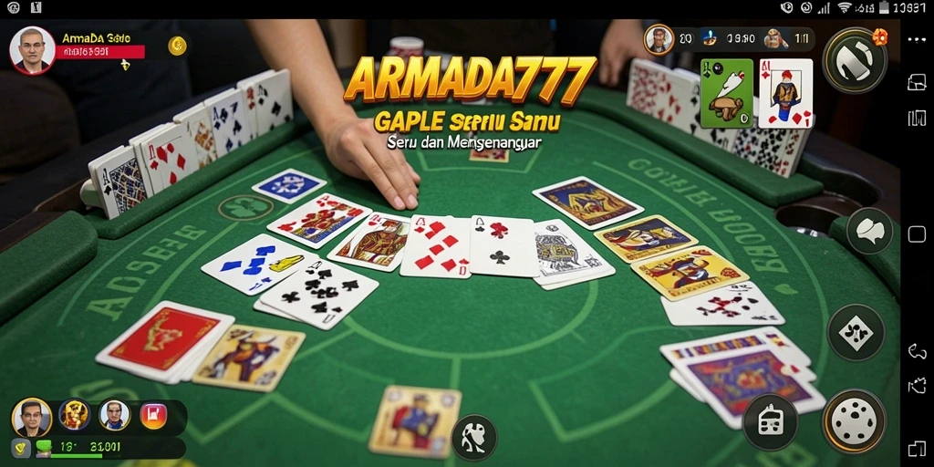 Tampilan gameplay Gaple yang menarik dan interaktif dalam ARMADA777.