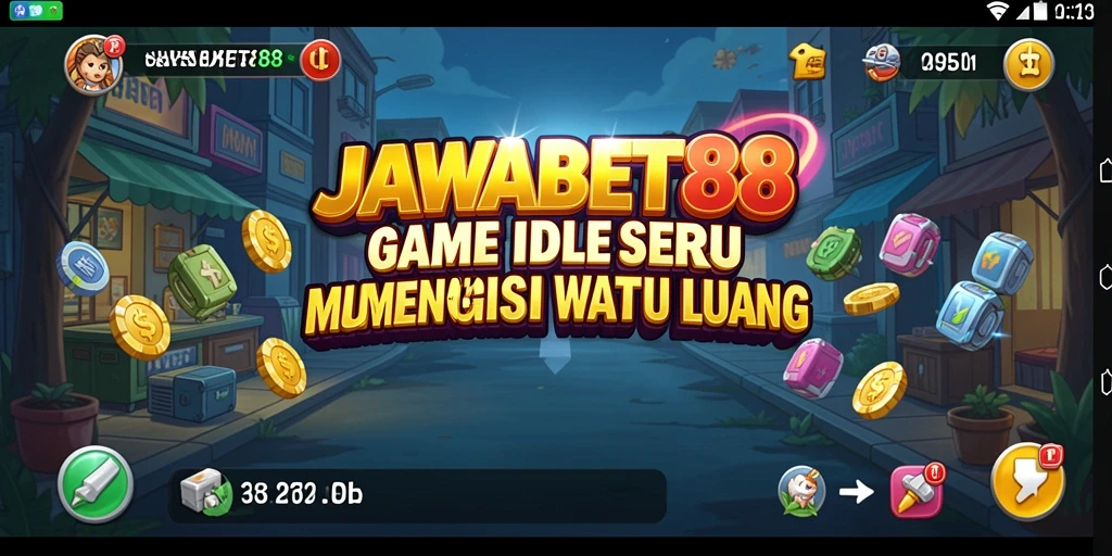 Screenshot gameplay JAWABET88 menampilkan karakter yang mengumpulkan sumber daya dalam mode Idle.