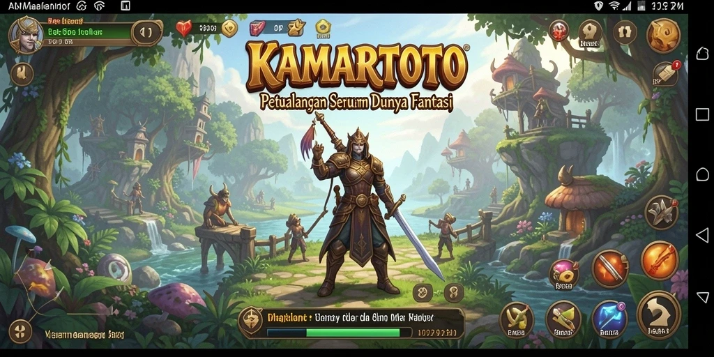 Tangkapan layar KAMARTOTO menampilkan aksi petualangan yang seru.