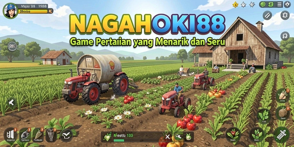 Menampilkan gameplay seru NAGAHOKI88 di ladang hijau.