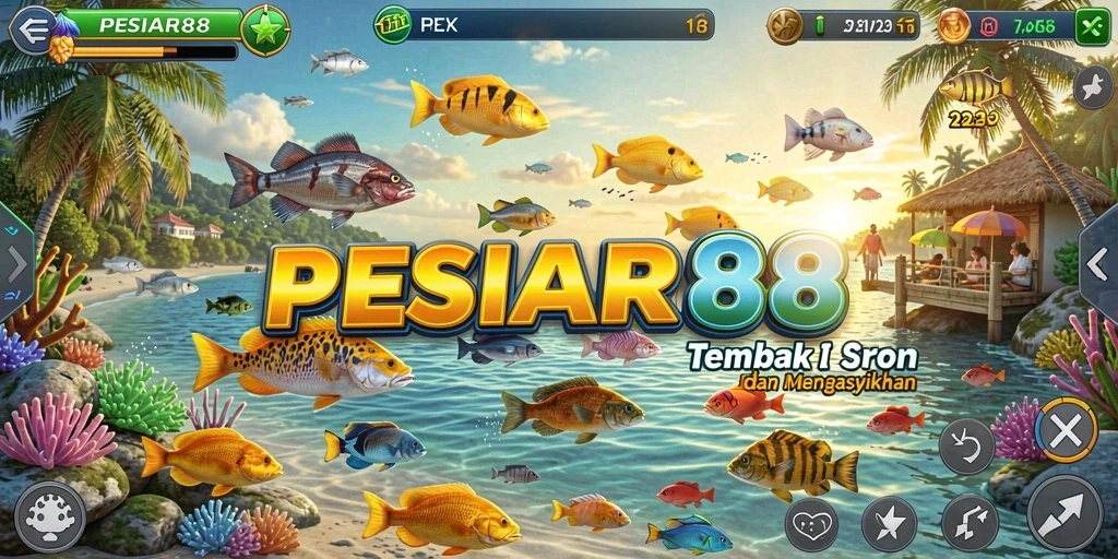 Tampilan permainan Tembak Ikan yang menyenangkan dan interaktif.