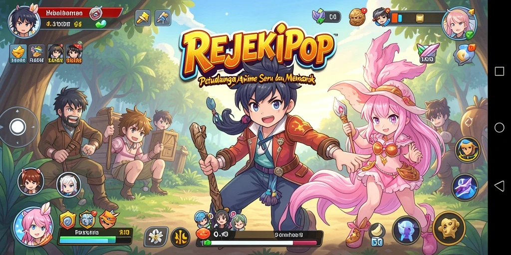 Tampilan gameplay seru dan karakter anime yang menarik.