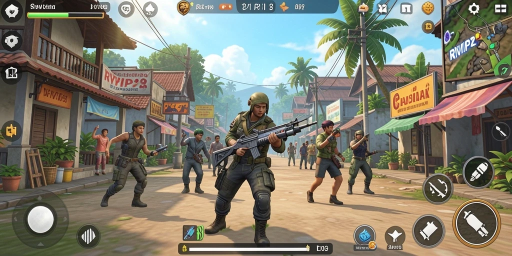 Tangkapan layar gameplay simulasi interaktif di RVIP2.
